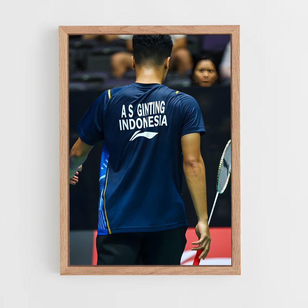Poster Anthony sinisuka ginting – affiche Badminton (vue 4)